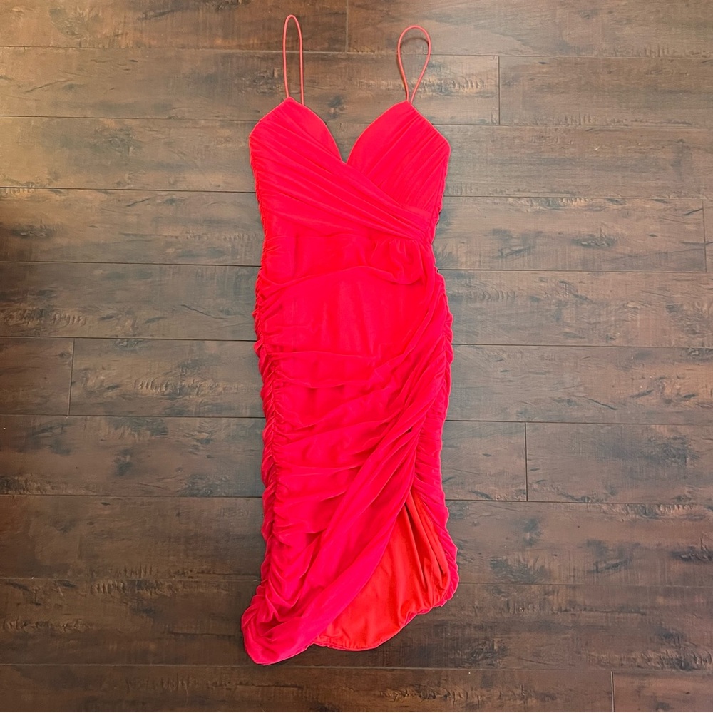 Nookie Red Midi Dress